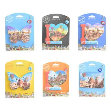 Toptan Kapadokya Temalı Uv Baskılı Kartonetli Plastik Magnet - 3