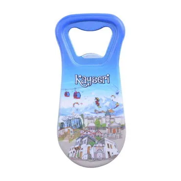 Kayseri Themed Customised Uv Printed  Plastic Base Plastic Base Bottle Opener 95x43 mm - 9