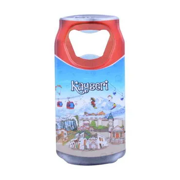Kayseri Themed Customised UV Printed Coca Cola Bottle Shape Plastic Base Bottle Opener 43x80 mm - 3