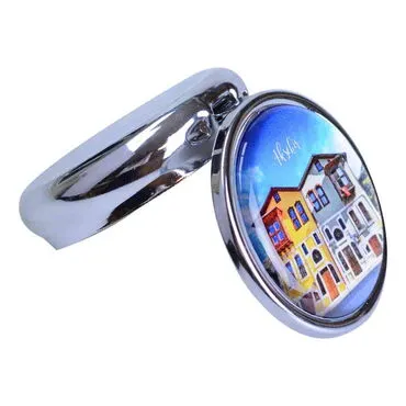 Aksehir Themed Customised Epoxy Round Pill Box 50x15 mm - 3