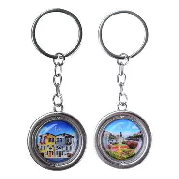 Aksehir Themed Metal Spinner Keychain 38x100 mm