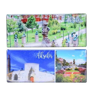 Aksehir Themed Epoxy Dome Panaromic Souvenir Fridge Magnet 120x50 cm - 2