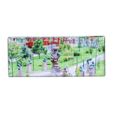 Aksehir Themed Epoxy Dome Panaromic Souvenir Fridge Magnet 120x50 cm - 4