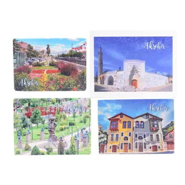 Aksehir Themed Wooden Uv Printed  Souvenir Fridge Magnet 93x68 mm - 3