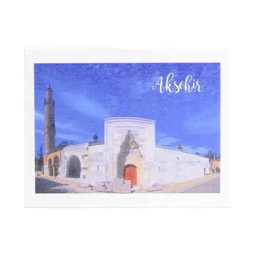Aksehir Themed Wooden Uv Printed  Souvenir Fridge Magnet 93x68 mm - 4