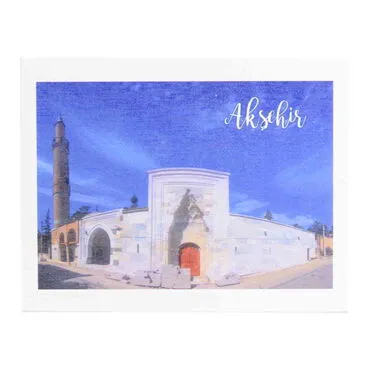 Toptan Akşehir Temalı Myros Ahşap Kartpostal 116x150 mm - 4