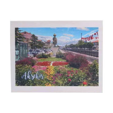 Toptan Akşehir Temalı Myros Ahşap Kartpostal 116x150 mm - 7