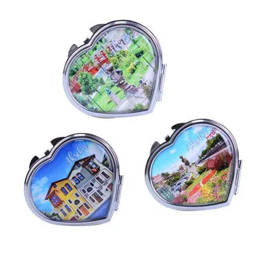Toptan Akşehir Temalı Myros Metal Kalp Ayna 70x65x8 mm - 3