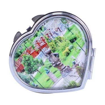 Toptan Akşehir Temalı Myros Metal Kalp Ayna 70x65x8 mm - 5