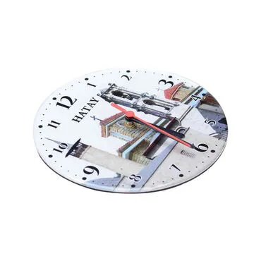 Hatay Themed Epoxy Wall Clock Home Decoration 20 Cm - 4