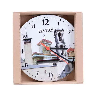 Hatay Themed Epoxy Wall Clock Home Decoration 20 Cm - 5