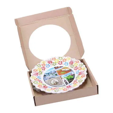 Toptan Hatay Temalı Çini Myros Resim Tabak 18 cm - 2