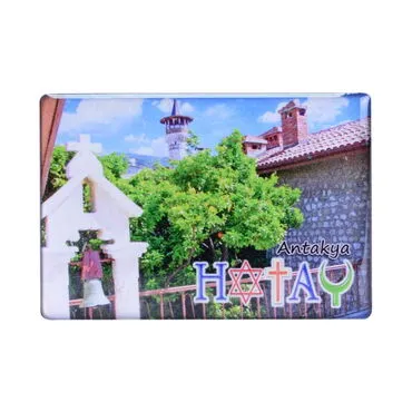 Hatay Themed Epoxy Dome Rectangle Souvenir Fridge Magnet 80x55 cm - 5