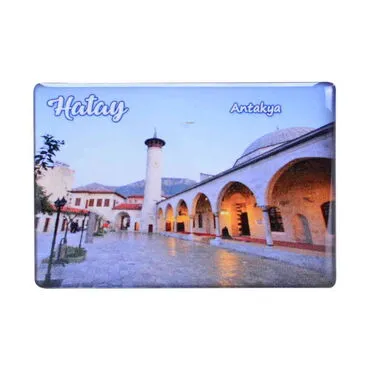 Hatay Themed Epoxy Dome Rectangle Souvenir Fridge Magnet 80x55 cm - 8