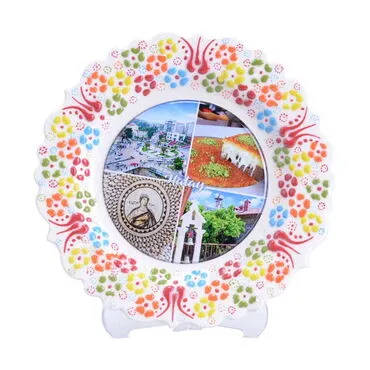 Toptan Hatay Temalı Çini Myros Resim Tabak 18 cm - 5