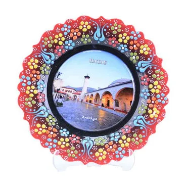 Toptan Hatay Temalı Çini Myros Resim Tabak 18 cm - 6