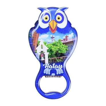 Toptan Hatay Temalı Myros Metal Baykuş Açacak Magnet 88x47 mm - 4