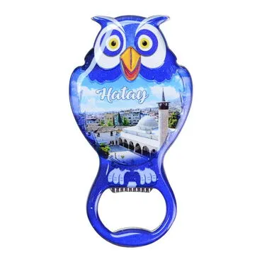 Toptan Hatay Temalı Myros Metal Baykuş Açacak Magnet 88x47 mm - 5
