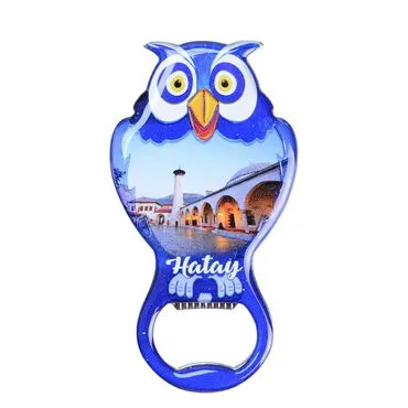 Toptan Hatay Temalı Myros Metal Baykuş Açacak Magnet 88x47 mm - 6