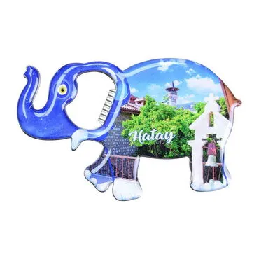 Hatay Themed Elephant Shaped Metal Magnetic Bottle Opener 98x61 mm - 4