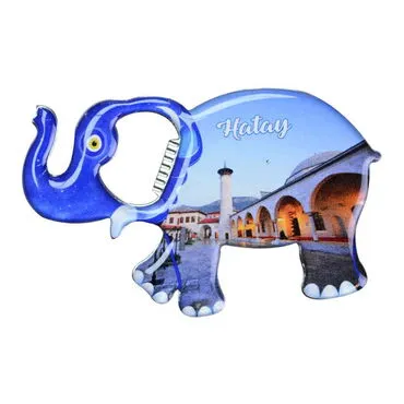 Hatay Themed Elephant Shaped Metal Magnetic Bottle Opener 98x61 mm - 6