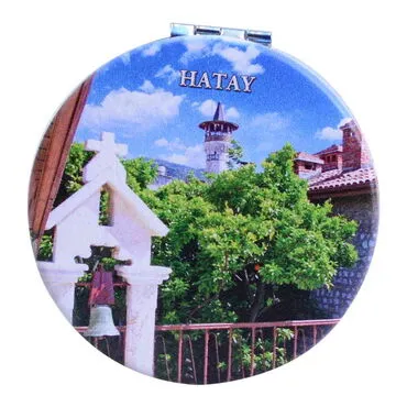 Toptan Hatay Temalı Myros Yuvarlak Özelleştirilmiş Pu Ayna 72x11 mm - 4