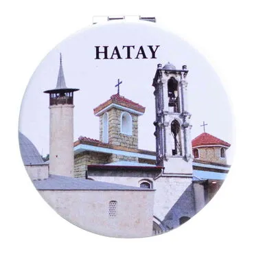 Toptan Hatay Temalı Myros Yuvarlak Özelleştirilmiş Pu Ayna 72x11 mm - 5