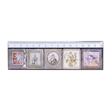 Hatay Themed Epoxy Dome Souvenir Magnetic Ruler Magnet 165x50 mm - 3