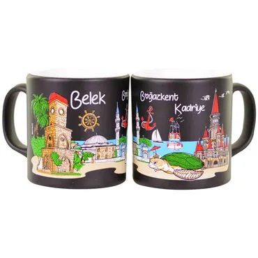 Toptan Belek Temalı Seramik Renkli Baskılı Kupa 82x90 mm - 11