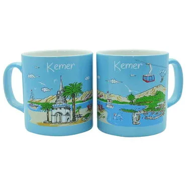 Kemer Themed Customised Serigraphy Printed Ceramic Mug 82x90 mm - 10