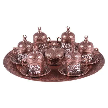 Toptan 6'li̇ Zamak Kahve Seti̇  - 10