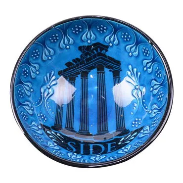 Toptan Side Temalı 13 Cm Turkuaz Kase  - 6