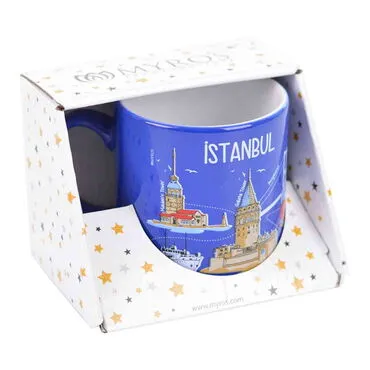 Toptan İstanbul Temalı Kutulu Serami̇k Kupa T 82*90 Mm  - 13