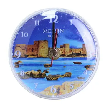Toptan Mersin Temalı Myros Plastik Saat Magnet