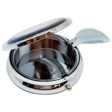 Hatay Themed Customised Metal Epoxy Travel Pocket Ashtray 50x15 mm - 2