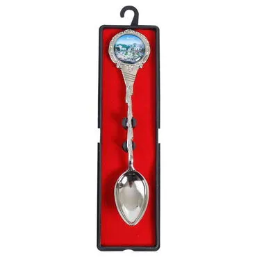 Hatay Themed Collectible Souvenir Metal Tea Spon With Giftbox 25x130 mm