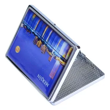 Toptan Mersin Temalı Myros Metal Büyük Sigara Tabakası 103x80x11 mm - 3