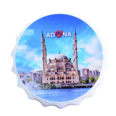 Adana Themed Customised Uv Printed Bottle Cap Shaped Plastic Base  Bottle Opener  63x15 mm - 5