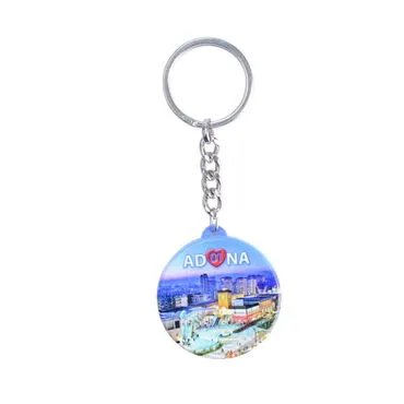 Adana Themed Customised UV Printed Plastic Base Square Keyring 38x100 mm - 2