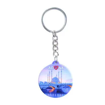 Adana Themed Customised UV Printed Plastic Base Square Keyring 38x100 mm - 3