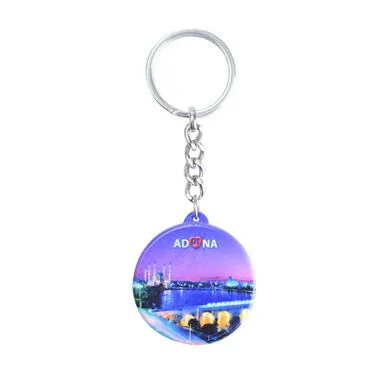 Adana Themed Customised UV Printed Plastic Base Square Keyring 38x100 mm - 4
