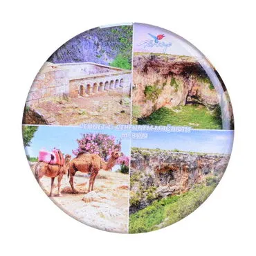 Wholesale Mersin Themed Myros Round Refrigerator Magnet 67 mm - 8