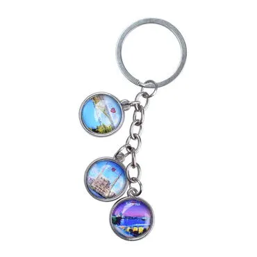 Adana Themed Myros Keychain With 3 Charms - Round 40x90 mm - 4