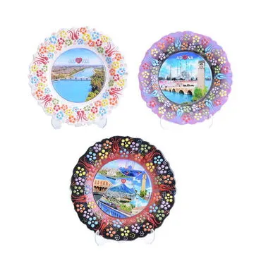 Toptan Adana Temalı Çini Myros Resim Tabak 12 cm - 4