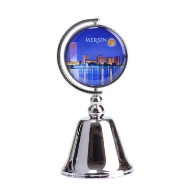 Mersin Themed Collectible Souvenir Metal Bell 44x90 mm - 2