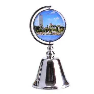 Mersin Themed Collectible Souvenir Metal Bell 44x90 mm - 6