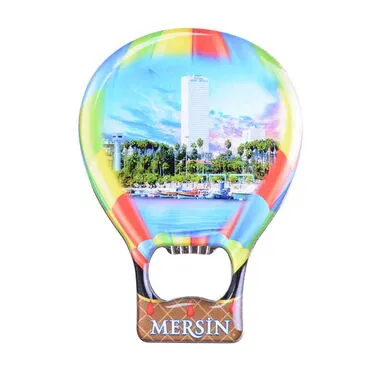 Mersin Themed Baloon Shaped Metal Magnetic Bottle Opener 102x73 mm - 3