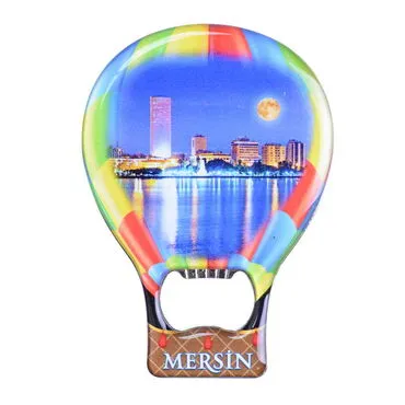 Mersin Themed Baloon Shaped Metal Magnetic Bottle Opener 102x73 mm - 5