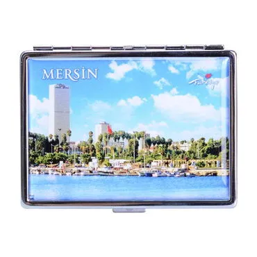 Toptan Mersin Temalı Myros Metal Büyük Sigara Tabakası 103x80x11 mm - 5