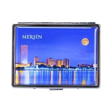 Toptan Mersin Temalı Myros Metal Büyük Sigara Tabakası 103x80x11 mm - 7